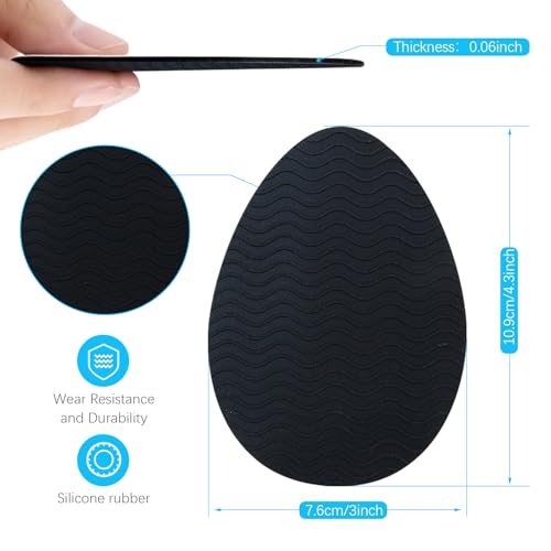 Image of Silicone, 8 PCS Self-Adhesive Non-Slip Shoe Pads, 3.5 inch | For Bottom of Shoes and Heels, Sole Guard, Protect & Restore Shoe Soles