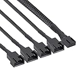 ✪ Más características: el cable alarga 4 pines hembra dividido a 1 x 4 pines macho y 3 x 3 pines macho, proporciona ventiladores adicionales a tu PC. Crea una mayor flexibilidad para la placa base y refrigeración de CPU para aumentar el flujo de aire en la carcasa del ordenador y reducir la acumulación de calor.