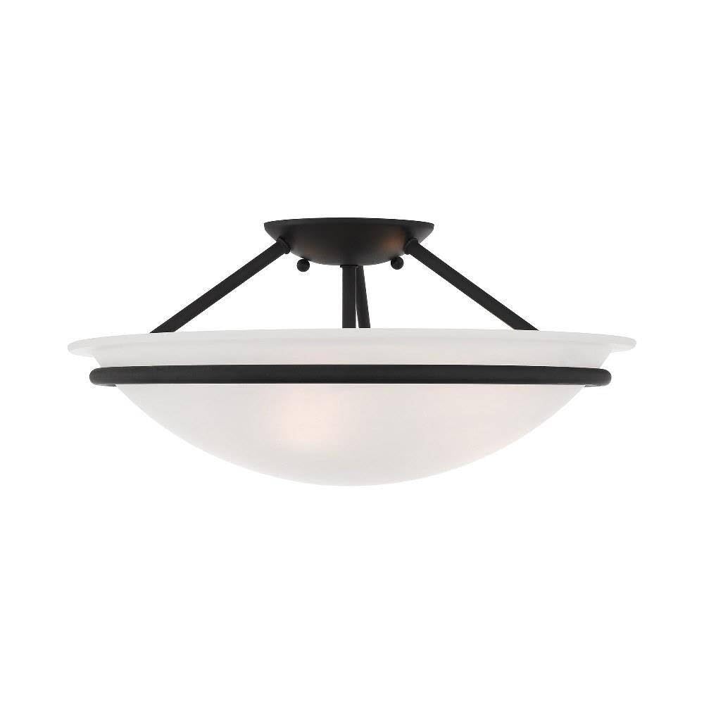 Livex Lighting 4824-04 Newburgh 3-Light Ceiling Mount, Black