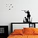 ALINT Vogel Jagd Wandtattoos Vinyl Kreative Aufkleber Wohnkultur Wohnzimmer Wand Dekorative Hobbies Hunter Wandaufkleber Klebstoff