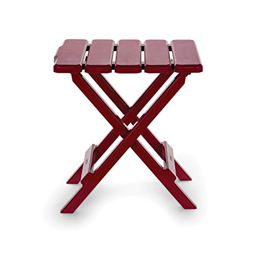 Camco 51684 Red Regular Adirondack Portable Outdoor Folding Side Table, Perfect For The Beach, Camping, Picnics, Cookouts And More, Weatherproof And Rust Resistant #TOP6
