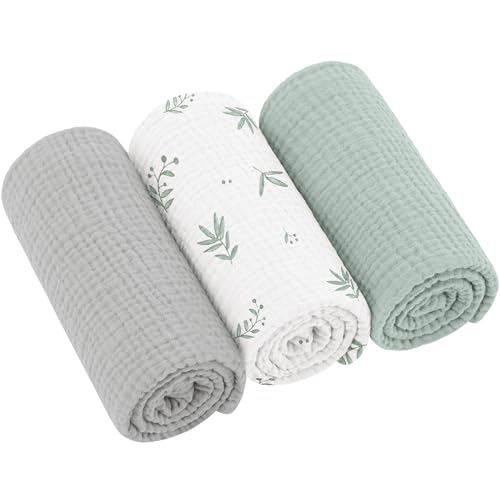 Bearmoss Moltontücher Baby 100% Baumwolle Weiche Spucktücher...