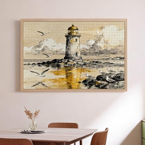 Rompecabezas náutico de faro vintage de 1000 piezas, el regalo creativo ideal 2