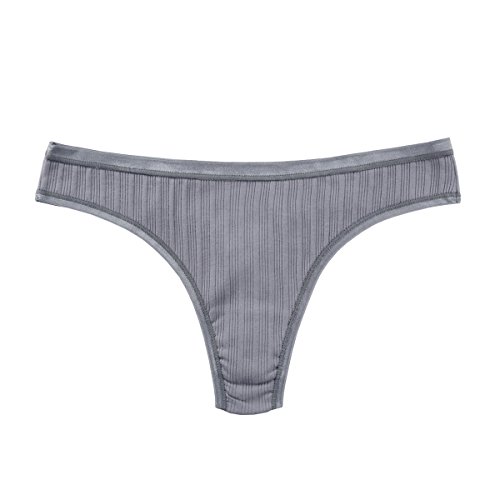 KNITLORD 6 Pack Women's Thongs Underwear Cotton Breathable Panties Hipster Bikini3