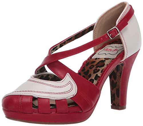 Bettie Page BP401-ANGIE Pump, red, 6 M US