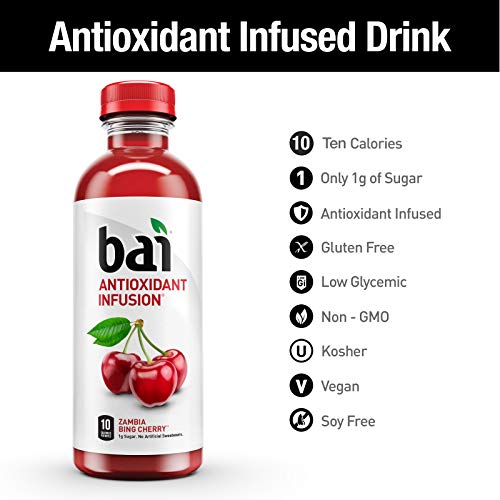 Bai, Zambia Bing Cherry, 18 Fl Oz Bottle #TOP3