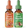 تعهد Simply Nature's - مكملات الفواكه والخضروات - قطرات سائلة - مصنوعة من الأطعمة الفائقة الكاملة والفيتامينات والمعادن المعبأة - خالية من الصويا - مصنوعة في الولايات المتحدة الأمريكية