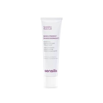 Sensilis Skin D-pigment Aha10 Overnight 30ml | Detigmenting, Anti-Blemish, Soothing, Exfoliating, Regenerating, Sensitive Skin, Night Use, Facial, Anti-Blemish