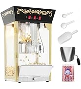 PopBria 12oz Countertop Popcorn Machine, Retro Professional Popcorn Maker, Movie Theater Style Po...