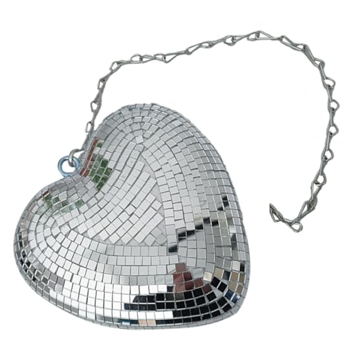Bola espejada Zerodeko para decoración de fiestas y bodas, diseño moderno en forma de corazón, acabado plateado miniatura 1