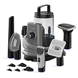 FURME Professional Plus Pet Grooming Vacuum Kit - Cat & Dog Grooming Kit for Easy Pet Care at Home, Quiet & Safe Dog Hair Remover Machine with Brush, Clipper, Shedding & Cleaner Tools & 2L Canister