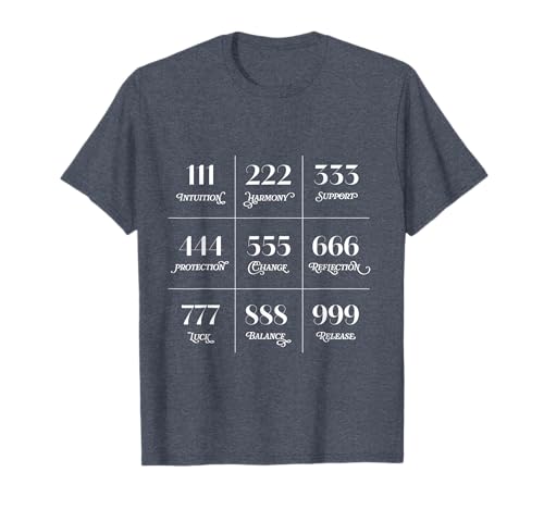 Angel Numbers Spiritual Guide Design T-Shirt