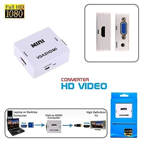 POSH VGA to HDMI, Mini HD 1080P 3.5mm Audio VGA to HDMI HD HDTV Video Converter Box Adapter VGA2HDMI for PC Laptop Dispaly Projector - Image 4