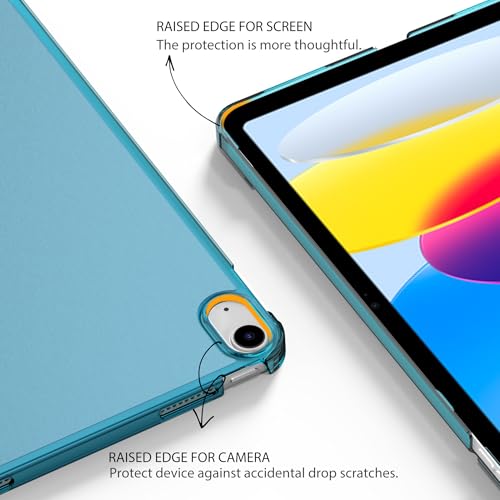 EasyAcc Case for iPad (A16) 11th/10th Generation 2025/2022 11/10.9 inch, Slim Hard Protective Cover for iPad 11/10 Gen, Models A3354/A3355/A3356/A2696/A2757/A2777/A3162, Peacock Blue - Image 4