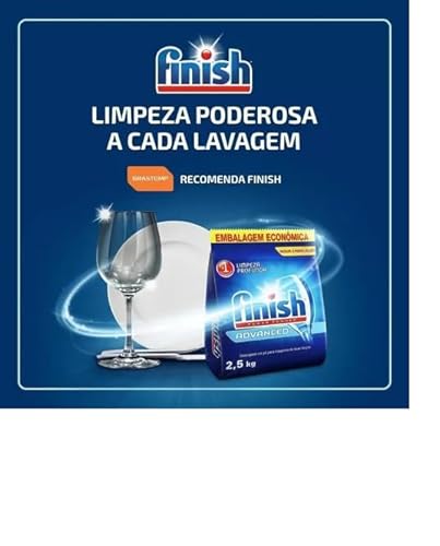 Kit 2 Pacotes de Detergente para Lava Louças Finish em Pó 2,5kg (cada)