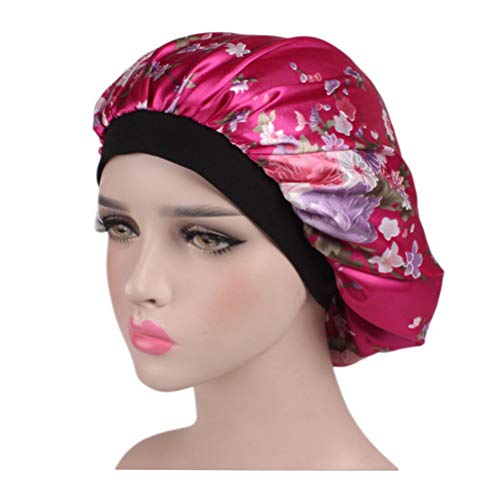 Luxury Wide Band Bonnet for Women,1 Pack Satin Bonnet Cap, Satin Sleep Cap, Hair Bonnet - Gifts for Frizzy Hair Women Girls