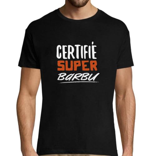 T-shirt Super Barbu en maille résistante avec motif humour imprimé en France