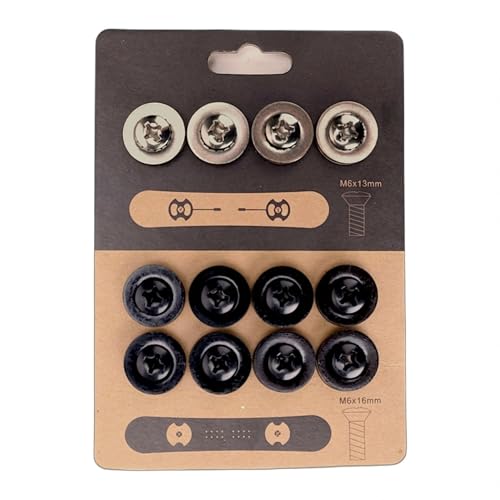 M6 Snowboard Binding Screws, 13mm/16mm Stainless Steel, 12-Pack