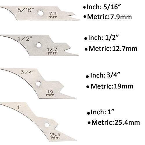 Set de 11 piezas calibrador para soldadura en acero inoxidable miniatura 4