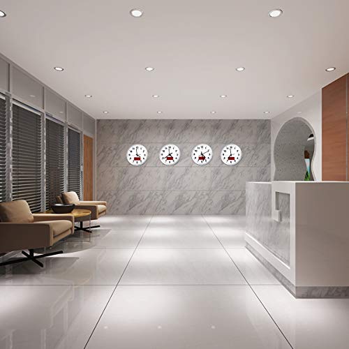 Wall Clock, 12" Metal Quartz Led Wall Clock, 1.4'' Light Sensor Auto Digital Led Time Display Or Temperature, Adjustable Brightness, Battery Operated, Non Ticking Silent Quiet Sweep Second Hand #TOP7