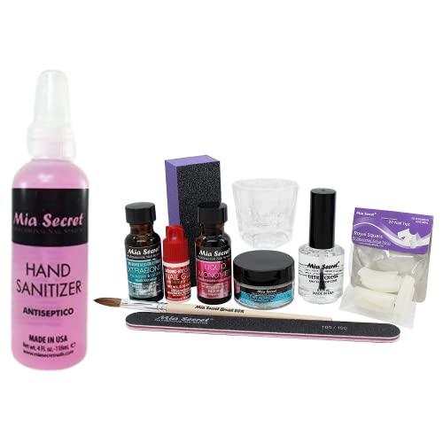 Mia Secret Acrylic Nail Kit + Hand Sanitizer Antiseptic 4Oz & Dappen Dish #TOP17