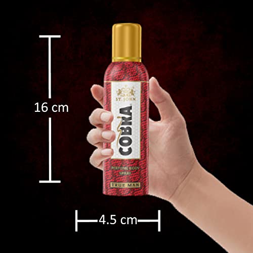 ST.JOHN COBRA Perfume For Men, Long Lasting Fragrance, Irresistible Scent, Fresh and Soothing Men Perfume, Eau De Parfum Men, COBRA- Real Man & True Man (100ml Each - Pack of 2)