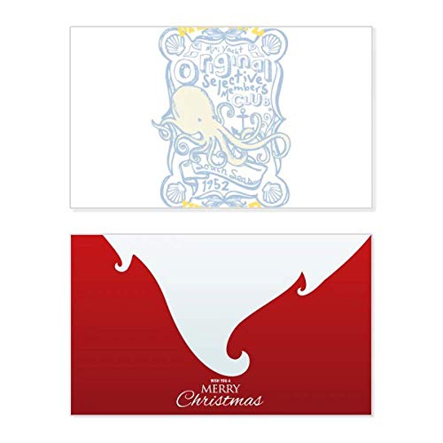 Carte de Noël Vintage Marine Life le cadeau idéal pour vœux marins