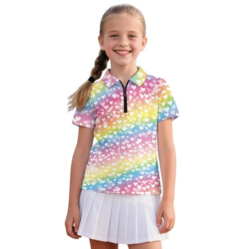 Vêtement sport plein air fille doux et mignon pour l'été au col demi-zippé