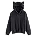YUYOUG Manteau à Capuche Ours en Peluche pour Femmes Sweat-Shirt en Molleton à Manches Longues en Forme D'Ours Chaud Pull à Capuche Flou