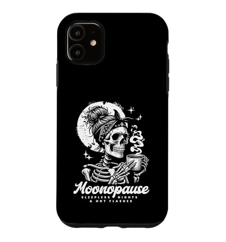 Funny Menopause Moonopause Sleepless Nights Hot Flashes �X�}�z�P�[�X iPhone 11 �p