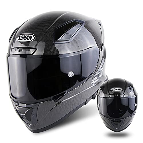 Casque De Course Automobile Intégral Ventilé Aérodynamique Casque De Moto De Motocross Pour Hommes Et Femmes Adultes Casque De Moto Unisexe DOT/ECE Casque De Collision À Double Visière Noir,B,M