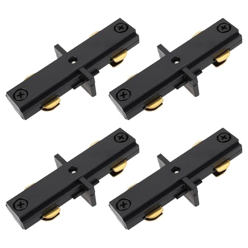 SING F LTD 4pcs Black 120V H Series Single Circuit 3-Wire Track Connector Compatible with WAC Lighting H Track Systems
