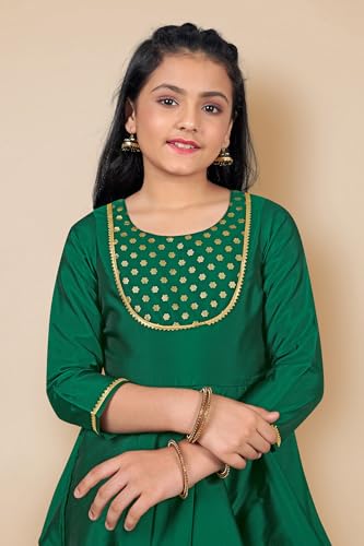 Image of Fashion Dream Girls Cotton Blend Printed Salwar Suit Set|Kids Kurta & Dhoti|Ethnic Wear|Sharara Set