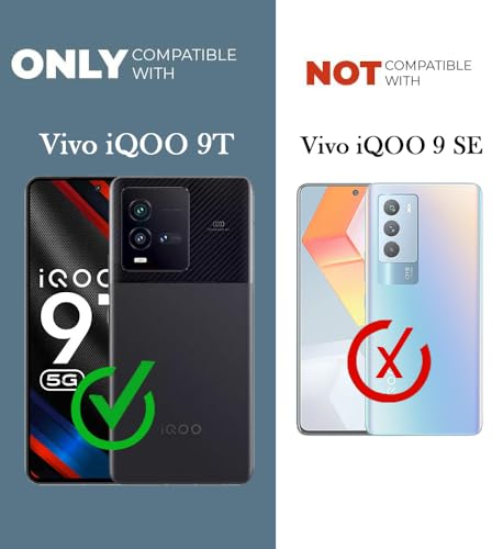 Image of Jkobi Back Cover Case for Vivo iQOO 9T 5G (Shockproof with Polycarbonate Clear Panel | Professional Black)