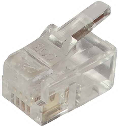 Aerzetix: 10x RJ10-Steckverbinder 4-polig 4p4c