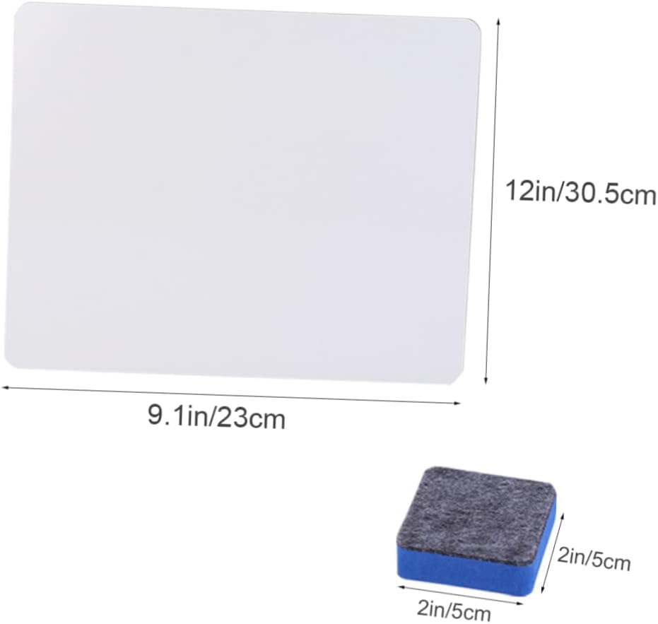 SHOWERORO 6pcs Mini Whiteboard Erasable Boards Desk Calendar Message Board Portable for Office School Boys and Girls