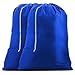Nylon Laundry Bag - Locking Drawstring Closure and Machine Washable. These Large Bags will Fit a Laundry Basket or Hamper and Strong Enough to Carry up to Three Loads of Clothes. (Royal Blue | 2-PACK)