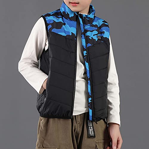 Btdeclar Kids Heated Vest Boys Girls Lightweight Usb Electric Heating Waistcoat Down Jacket Camouflage Vest Winter Coats #TOP2
