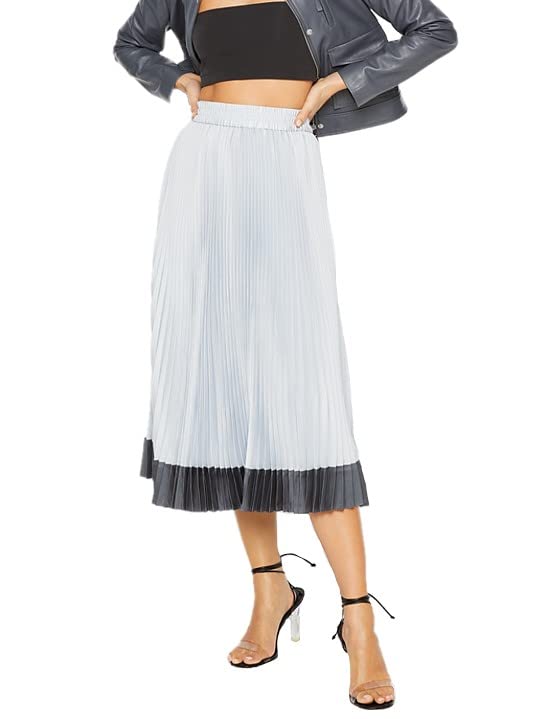 Club Monaco Women's Blocked Hem Pleat Skirt