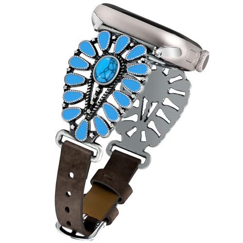 Bracelet en cuir Apple Watch pour femme idéal pour un look bohème classique
