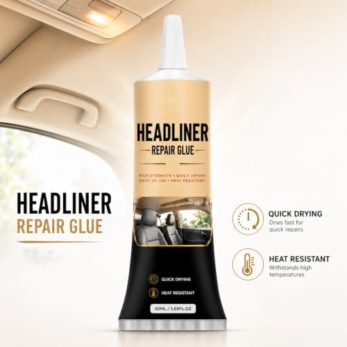 Waterproof Car Headliner Repair Glue,Headliner Repair Glue,Car Headliner Adhesive,Headliner Repair Kit, Upholstery Glue for Cars,Suitable for Automotive interiors, Fabric, Leather (2PC) — view 3