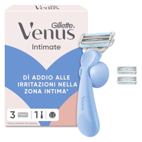 Gillette Venus Rasoio Donna Parti Intime + 3 Lamette di Ricambio