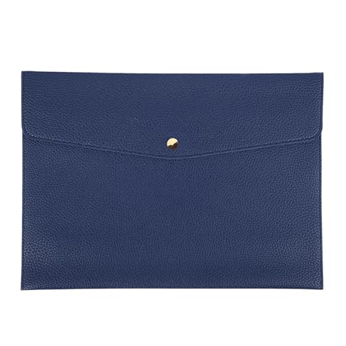 Chemise de fichier A4 PATIKIL en similicuir litchi avec fermeture magnétique