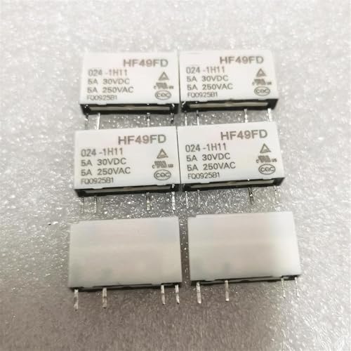 Relais HF49FD 5V 12V 24V miniature de 20 pièces pour circuit imprimé
