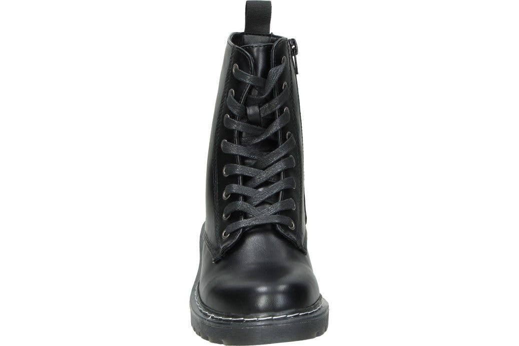 Skydiva | Botines Militares Cap para Mujer – Botines Planos– Botín Casual con Cordones y Cremallera – Estilosos – Cómodos y Combinables – Versátiles – Moda