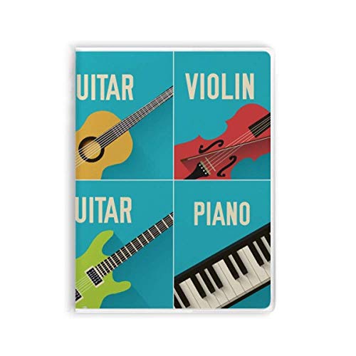 Carnet de notes guitare et piano avec couverture souple, idée cadeau pour musicien