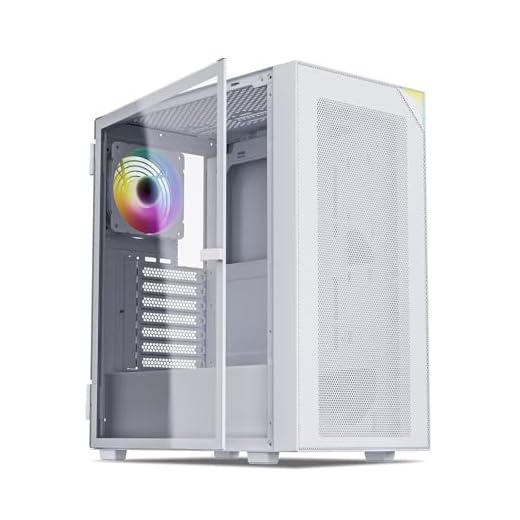 VETROO AL800 Full Tower PC Computer Case w/Door Opening Design Tempered Glass, E-ATX/ATX Support, Built-in ARGB LED Strip, Pre-Installed ARGB & PWM FDB Fan in Rear, Support for 40 Series GPUs -White