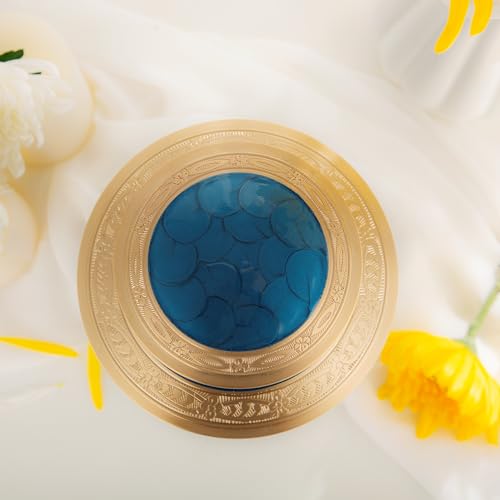 Image of Cremation Urn for Human Ashes - Adult Brass Urn for Men or Women up to 200lbs - Handcrafted Memorial Burial Container - Suitable for Funeral or Display