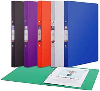 XUCHUN A4 Ring Binder, 2 Ring,25mm Spine 0.5 inch Binders File Folder Accort Colors,6 Pack