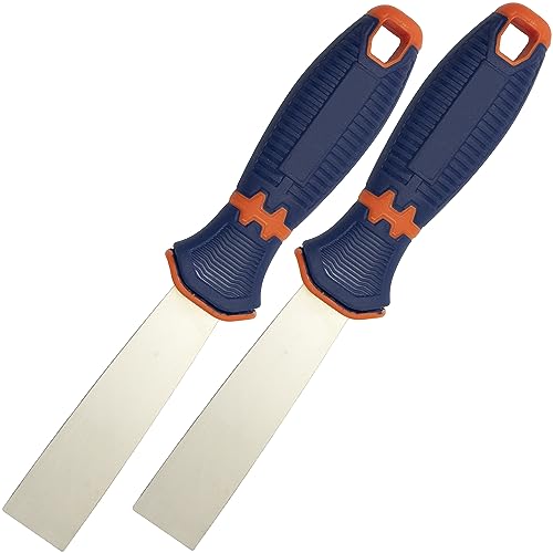 AERZETIX - C68493 - Lot de 2 Spatules couteaux à mastic/enduire 25 mm - lame en acier et poignée en plastique